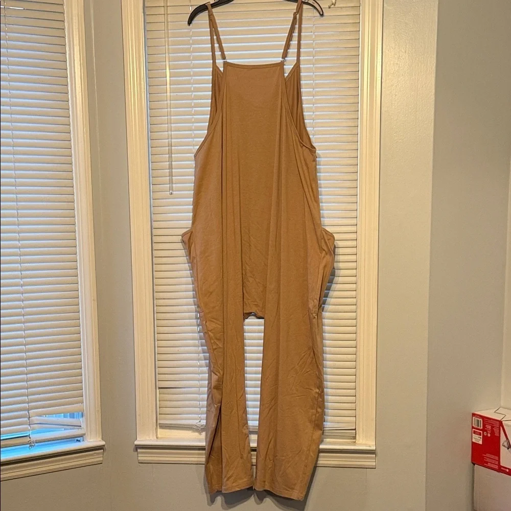 Tan Jumpsuit with Pockets